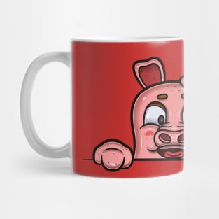 Pig Cartoon With Loving Face Expression Mug